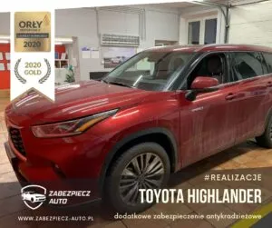 Toyota Highlander - zabezpieczenie antykradzieżowe CanLock
